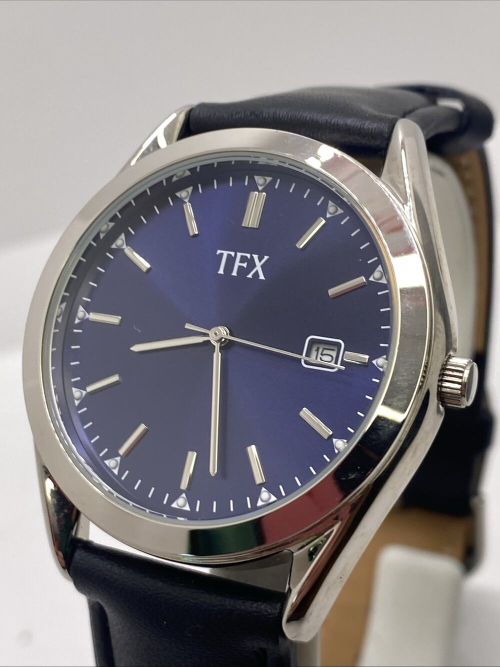 TFX by Bulova Mens Silver Watch Works New Battery